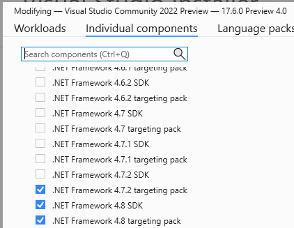 can't install .net framework 4.8 windows server 2019