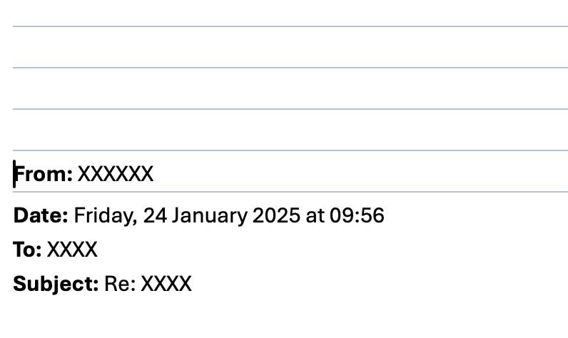 Ruled lines when replying to outlook email in Mac OS - Microsoft Q&A