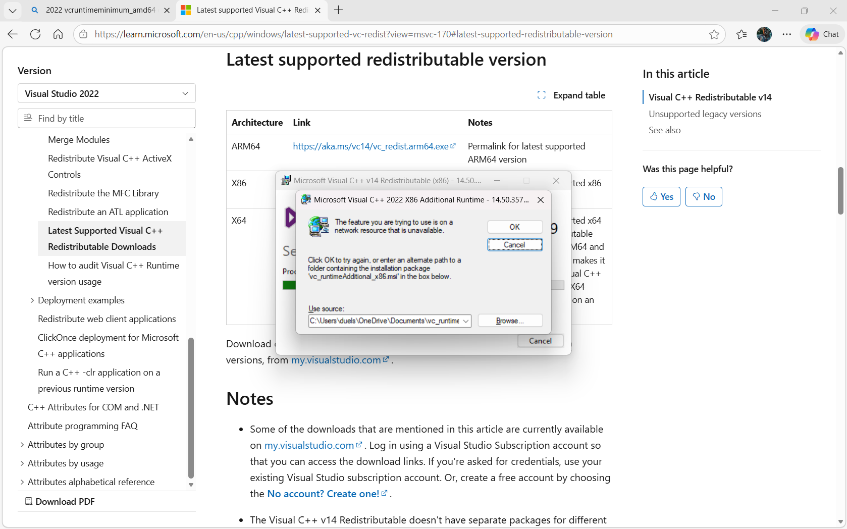 how to fix the issue of vc_runtimeminimum_x64.msi and vc_runtimeminimum ...