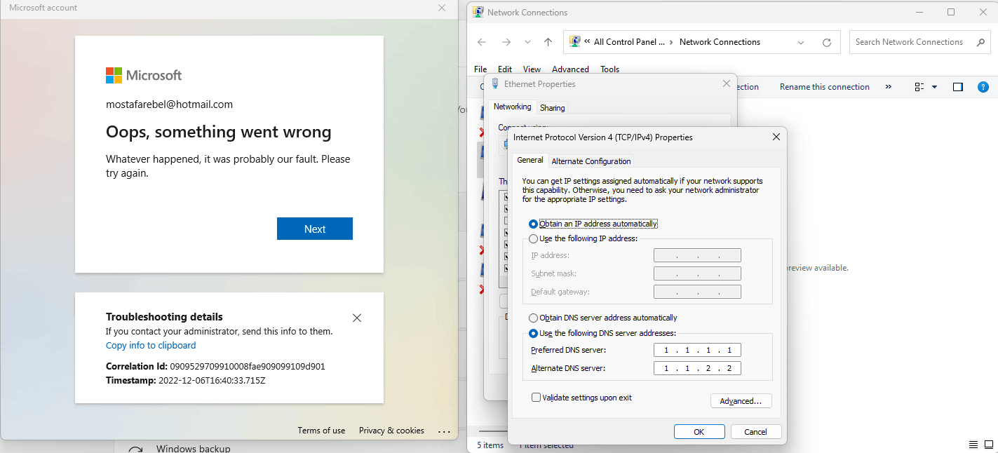 Cant Sign in to Microsoft store or any Microsoft App or even add a ...
