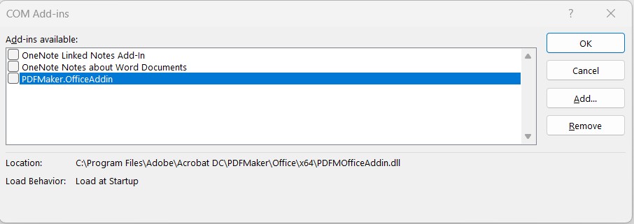 COM Add-On's