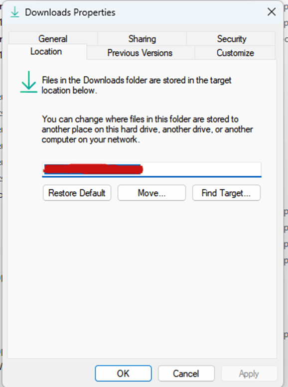 Selecting downloads folder opens one drive as well, how to fix ...