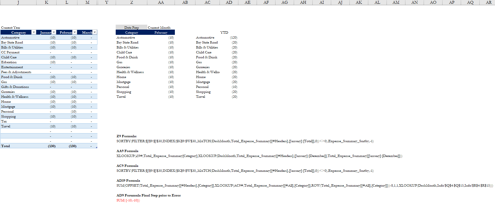 Dynamic array using offset and sum - Microsoft Q&A