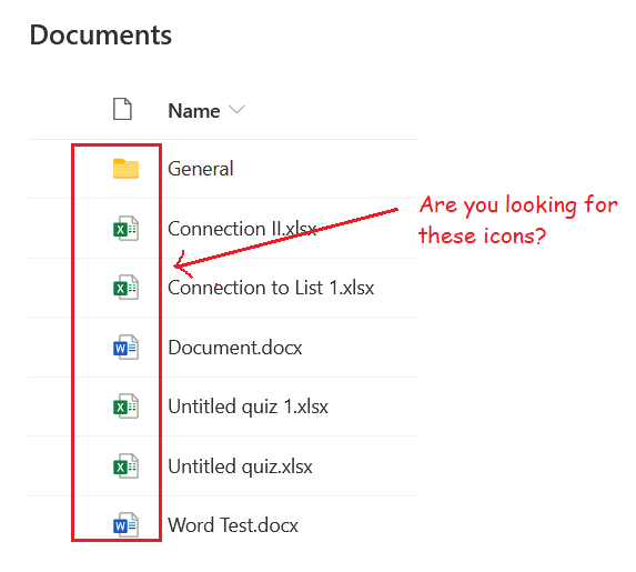 Type column missing - Microsoft Q&A