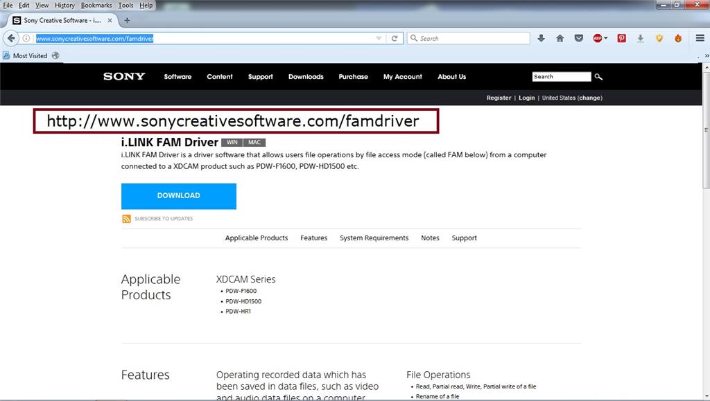 Sony HDR-FX1 video camera is not recognized in Windows 7 (using 1394 ...