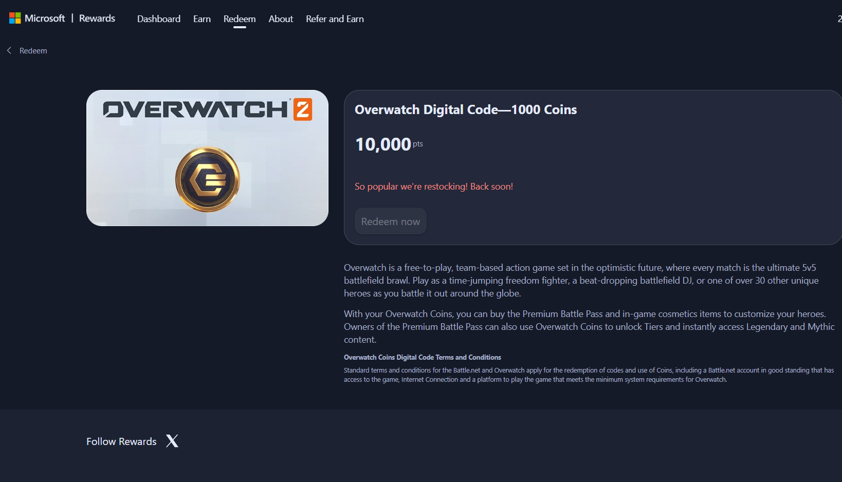 Inquiry regarding restock timeline for multiple digital reward codes ...