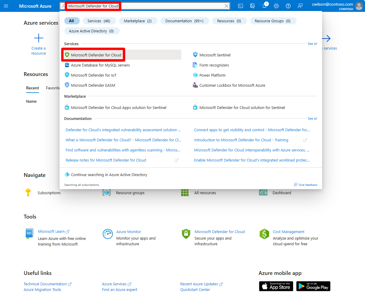 I'm not able to enable the subscription of defender for cloud ...