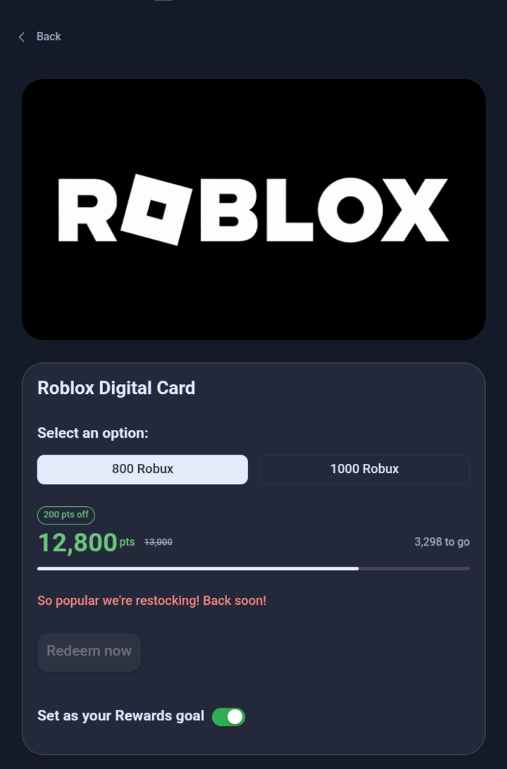 800 robux, it's May 17th and it hasn't been restocked even though it's ...