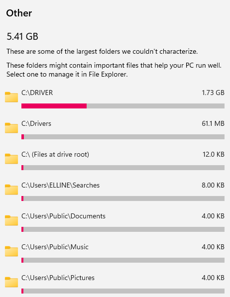 Other folder in storage has taking my space in PC - Microsoft Q&A