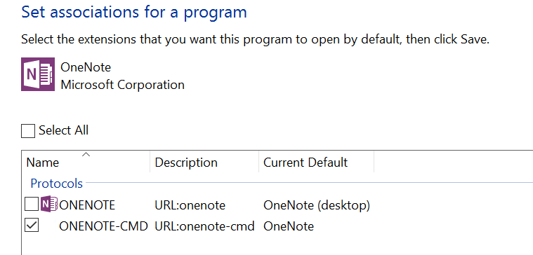 Making desktop onenote default for windows 10 - Microsoft Q&A