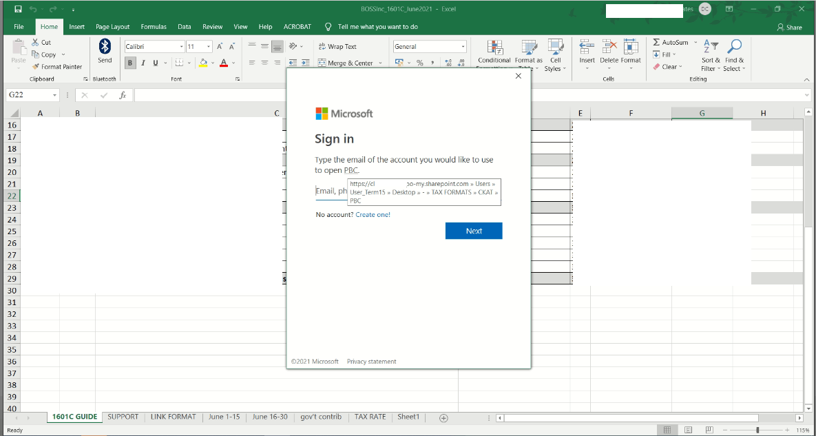 EXCEL PROMPTS A SIGN IN TO MICROSOFT FOR SHAREPOINT WHEN ENABLED ...