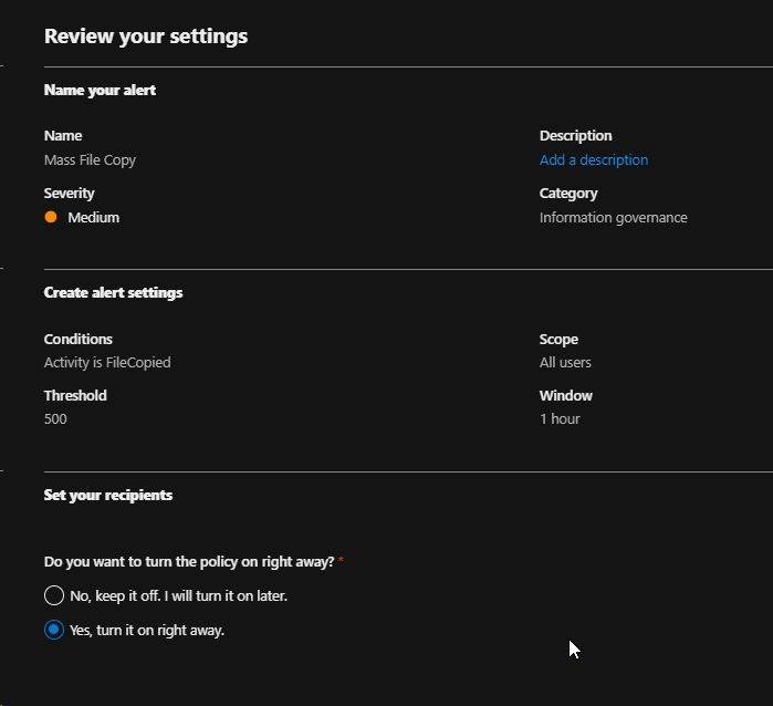 Alerting options for mass file changes? - Microsoft Q&A