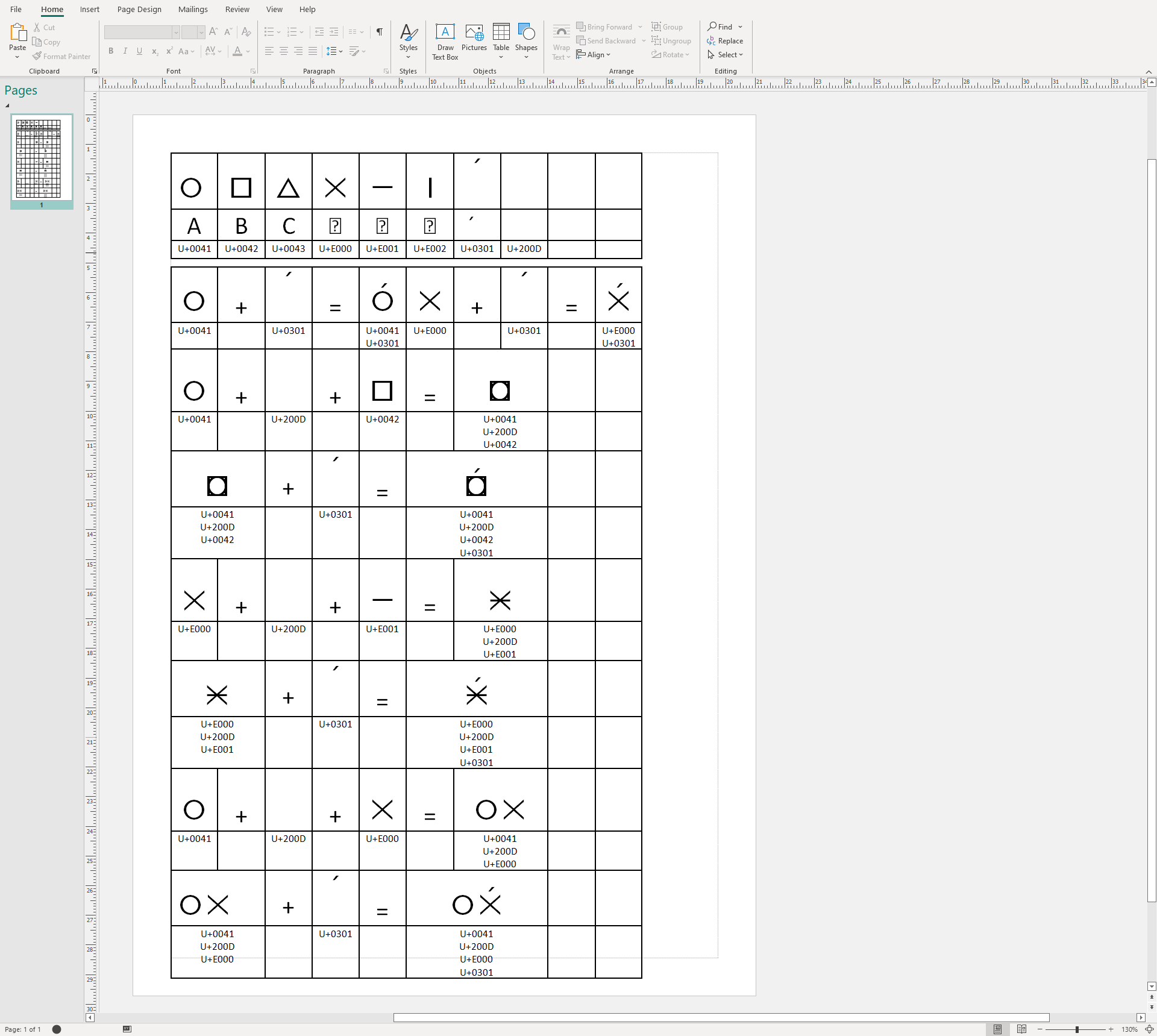 Shape test font publisher screenshot#1