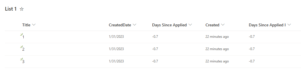 formula for days old in sharepoint list - Microsoft Q&A