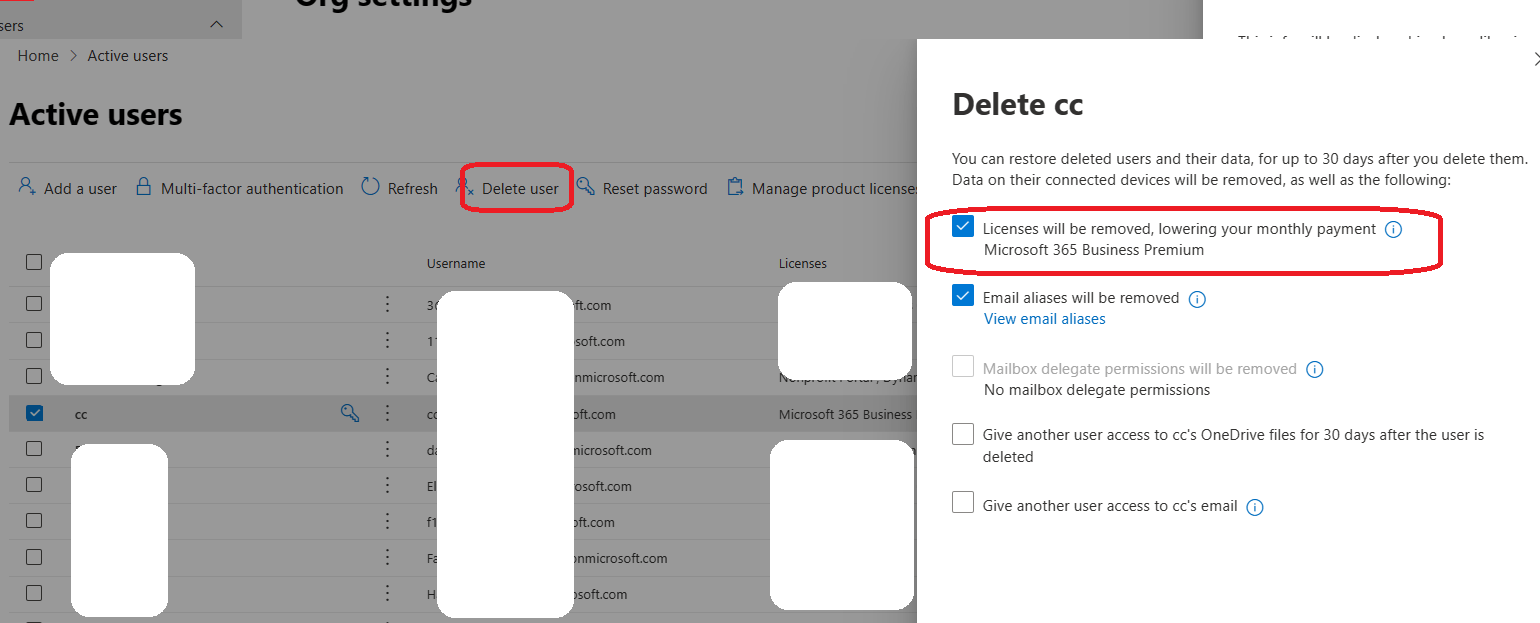 Can a license be restored from a deleted office account? - Microsoft Q&A