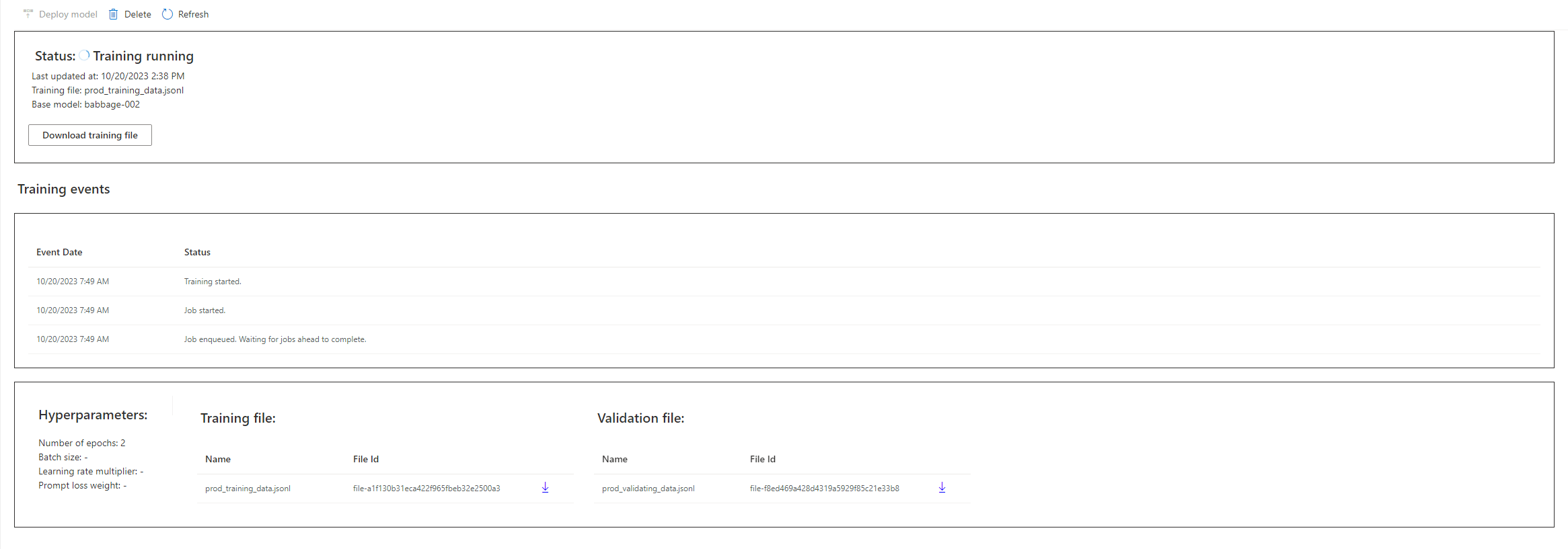 OpenAI Fine Tuning status stuck on &ldquo;Running&rdquo;, taking hours to 