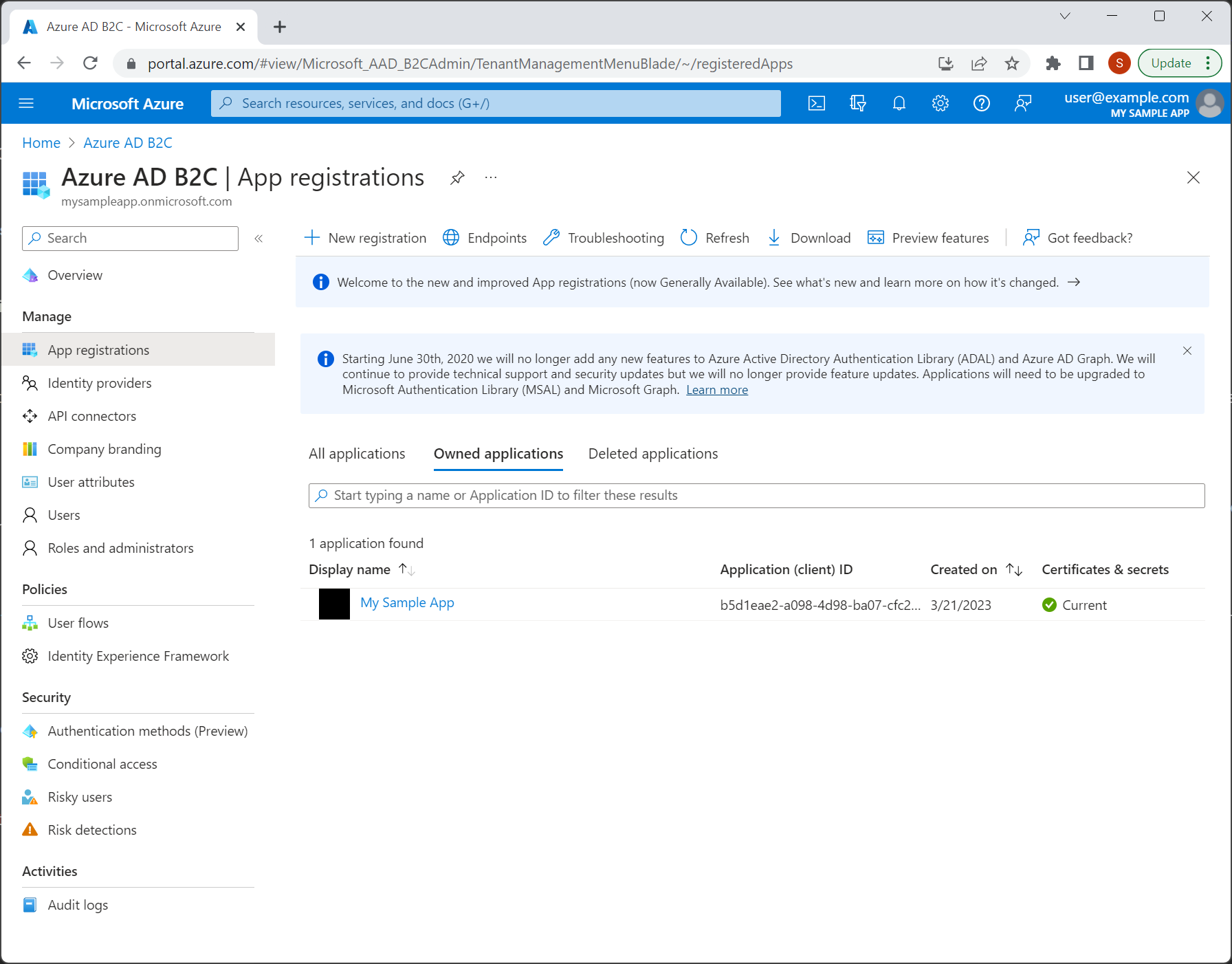 How to verify publisher for Azure AD B2C app - Microsoft Q&A