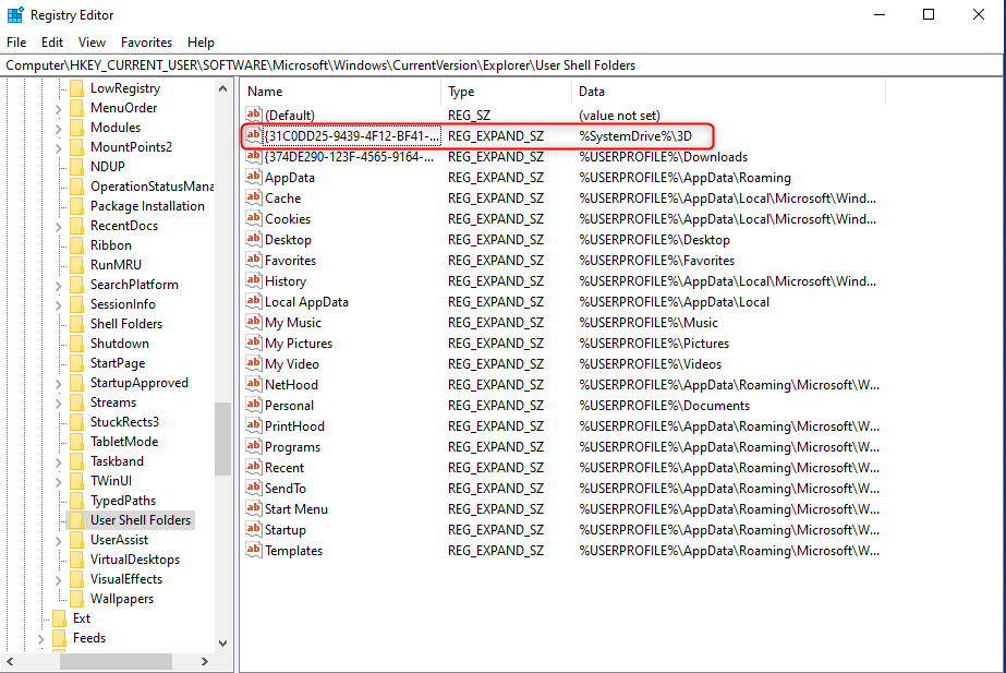 Moved Location of 3D Objects folder, now points to clone(?) of Windows ...