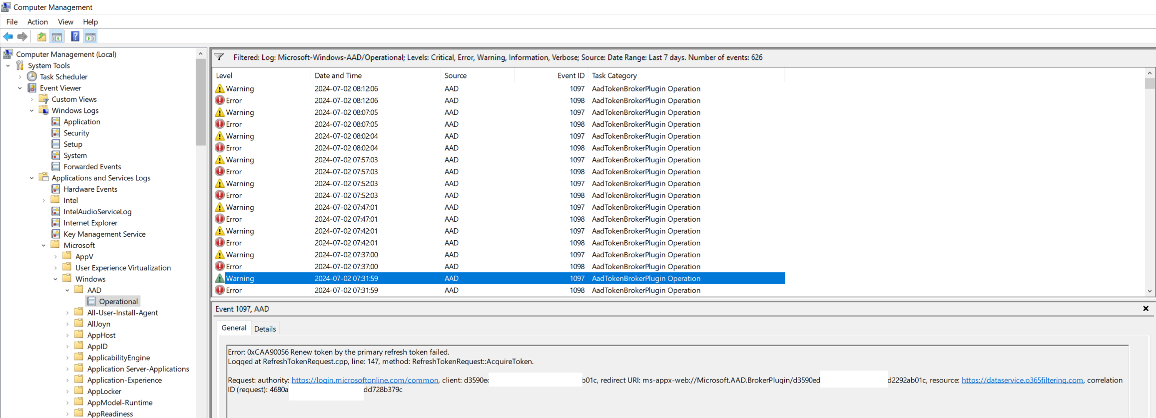 Signin error code 9002341 User is required to permit SSO Microsoft Q&A