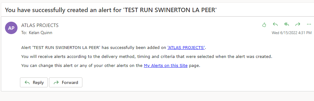 User Alerts Not Working - Microsoft Q&A