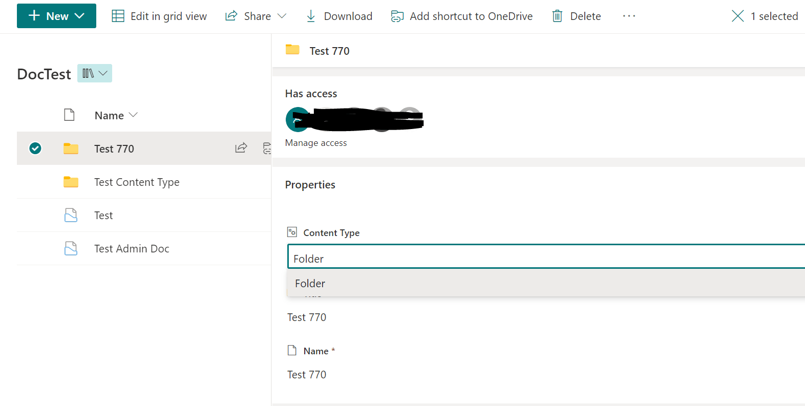 Cannot change content type of folder to custom content type in details ...