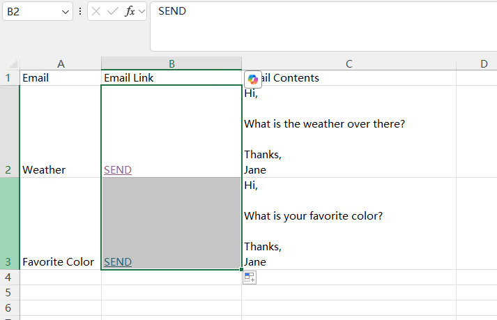 How can I start an Outlook email from Excel and have the text from a ...