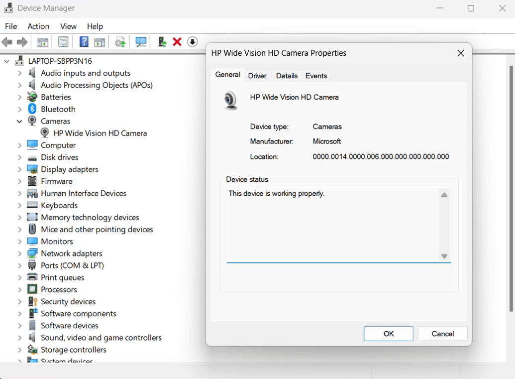 camera not working only showing a black screen - Microsoft Q&A
