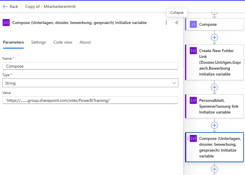 Initialize a variable