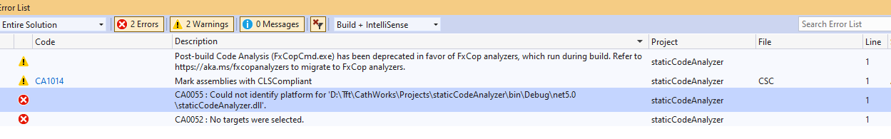 Microsoft.CodeAnalysis.FxCopAnalyzers has been deprecated in favor of ...