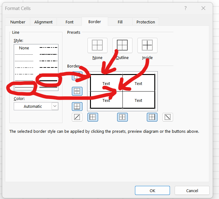 Exel 365 stopped showing thicker border options after last update ...