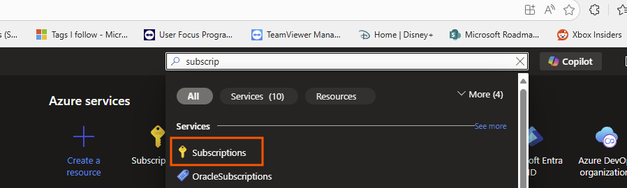 Not able to connect to azure subscription - Microsoft Q&A