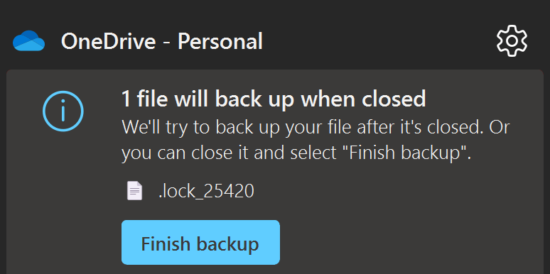 One Drive keep backing up .lock files - Microsoft Q&A