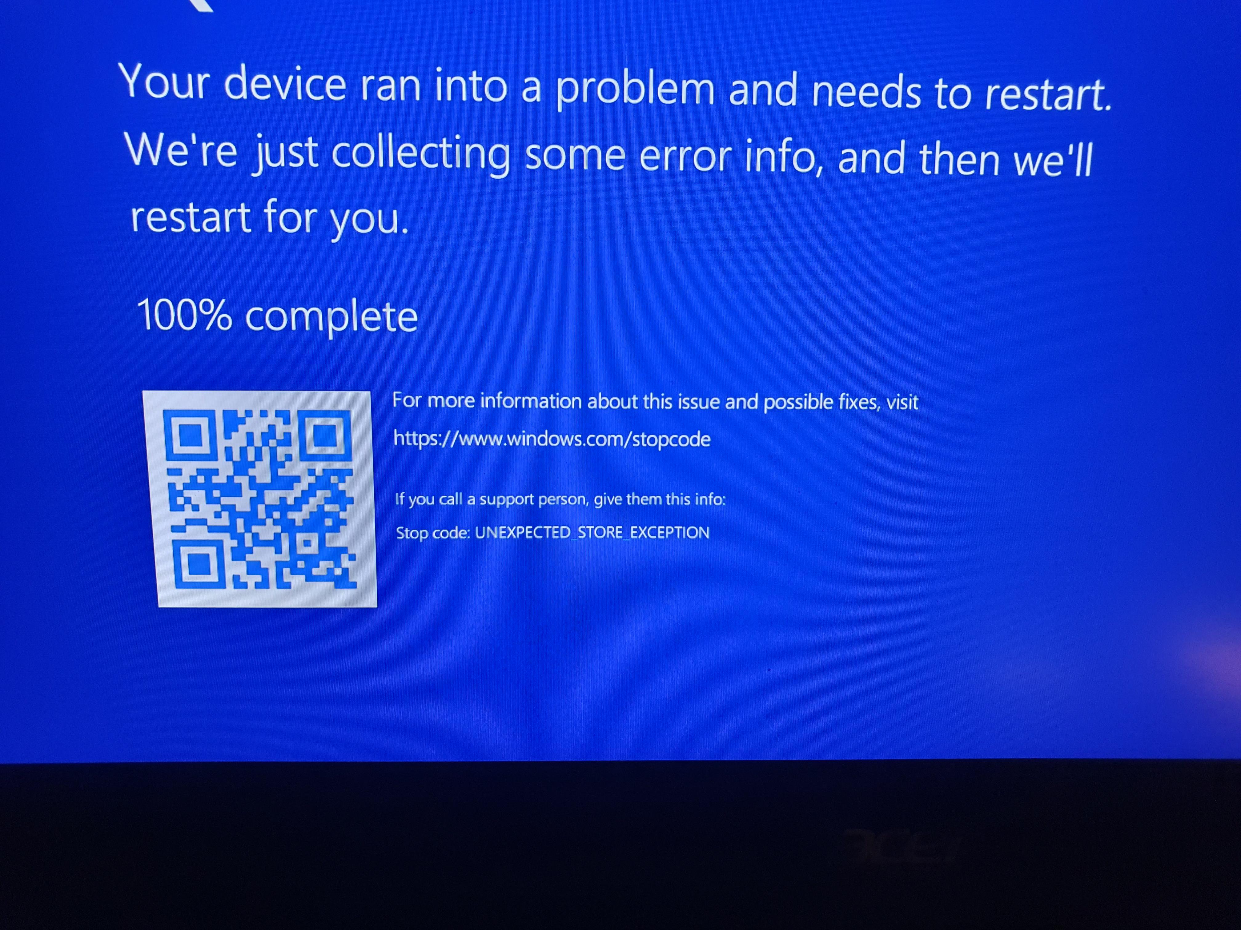 wiso erhalte ich immer wieder die meldung:your device ran into a ...