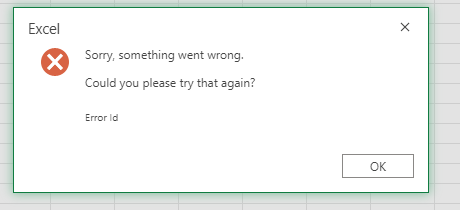 Excel Online / Teams Error - Microsoft Q&A