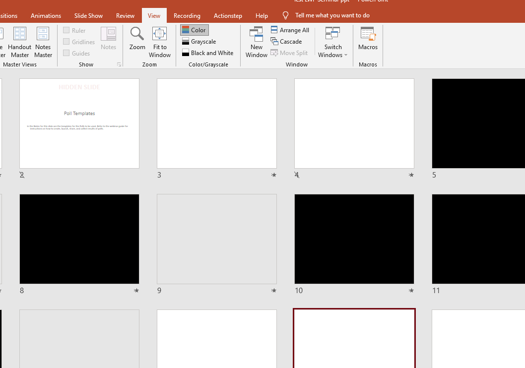 updated to Office 2019 and now Powerpoint slide images are black ...
