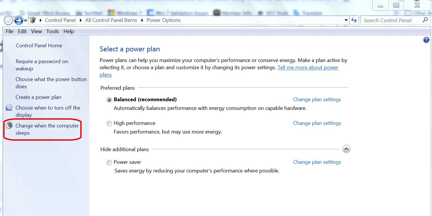 How do I disable sleep mode for Windows 7? - Microsoft Q&A