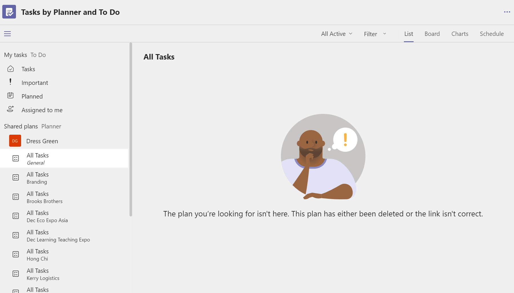 Error when using Tasks by Planner and To do App - Microsoft Q&A