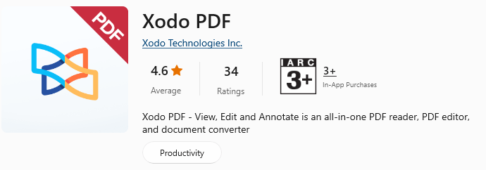Does anyone have version 5.0.21 or 5.0.28 of Xodo PDF download by APPX ...