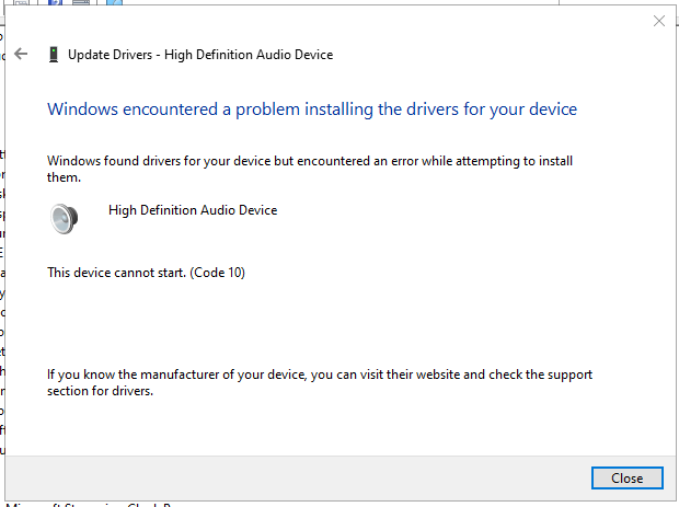 No audio output device is installed - Microsoft Q&A