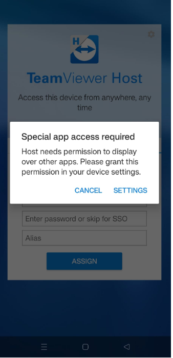 Settings or script to grant the &ldquo;draw over other apps&rdquo; permission 