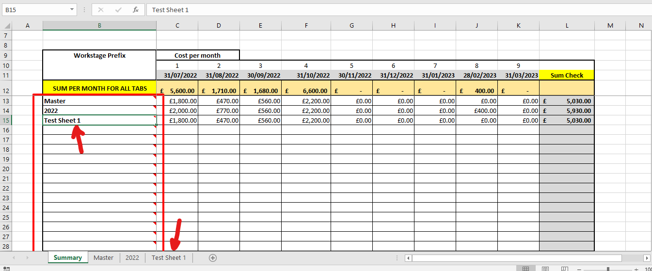 How to create a macro where the summary sheet updates to include each ...