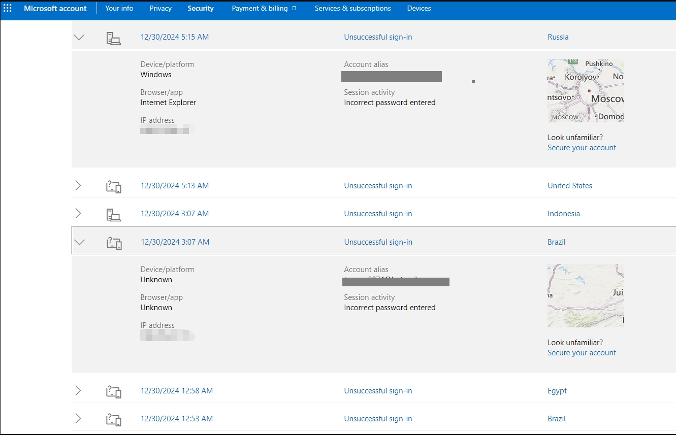 Someone is trying login to my Microsoft account which access over the ...