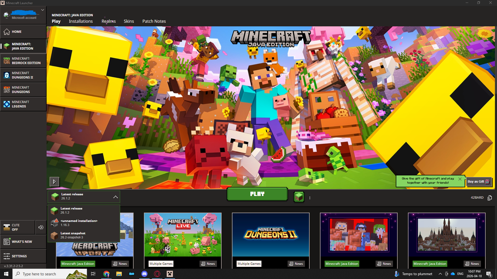 I have Minecraft on an old Microsoft account, but the new xbox system ...