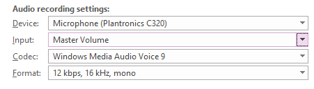 Audio record of speaker - Microsoft Q&A