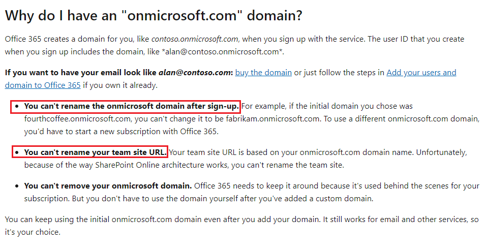 How to change the default Sharepoint domain? - Microsoft Q&A
