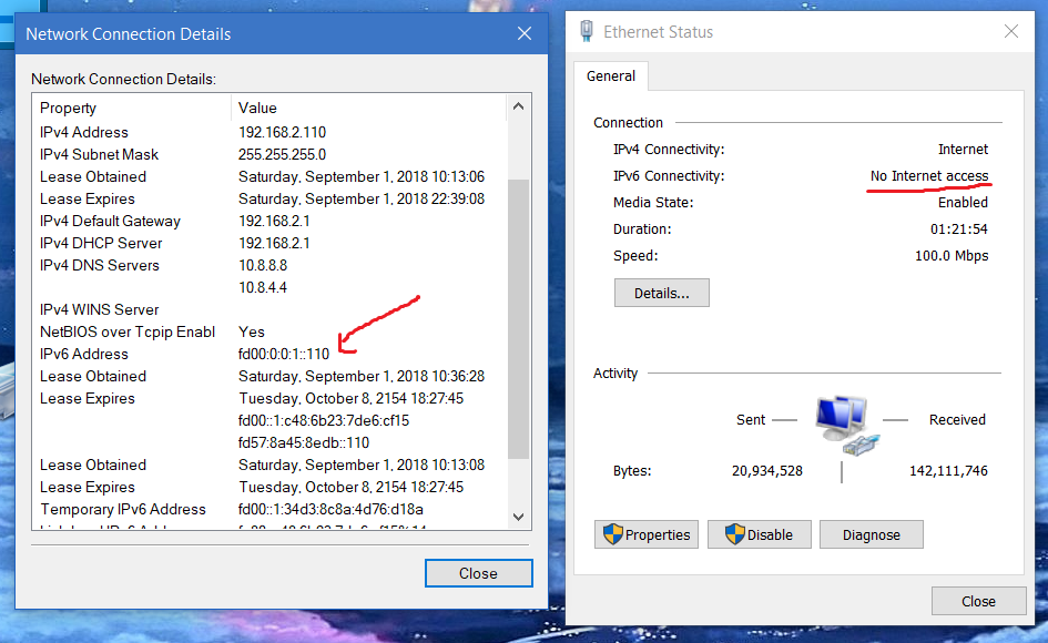 IPv6 Connected but Windows Shows No Internet Access - Microsoft Q&A