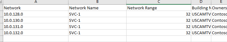 Creating MS Teams building data what is network range - Microsoft Q&A