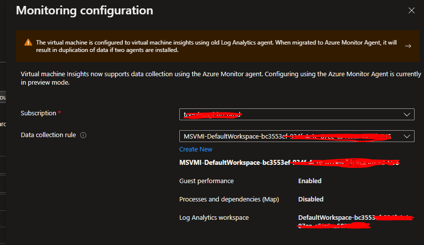 Monitoring upon AMA for vms is not supported with DCRs - Microsoft Q&A