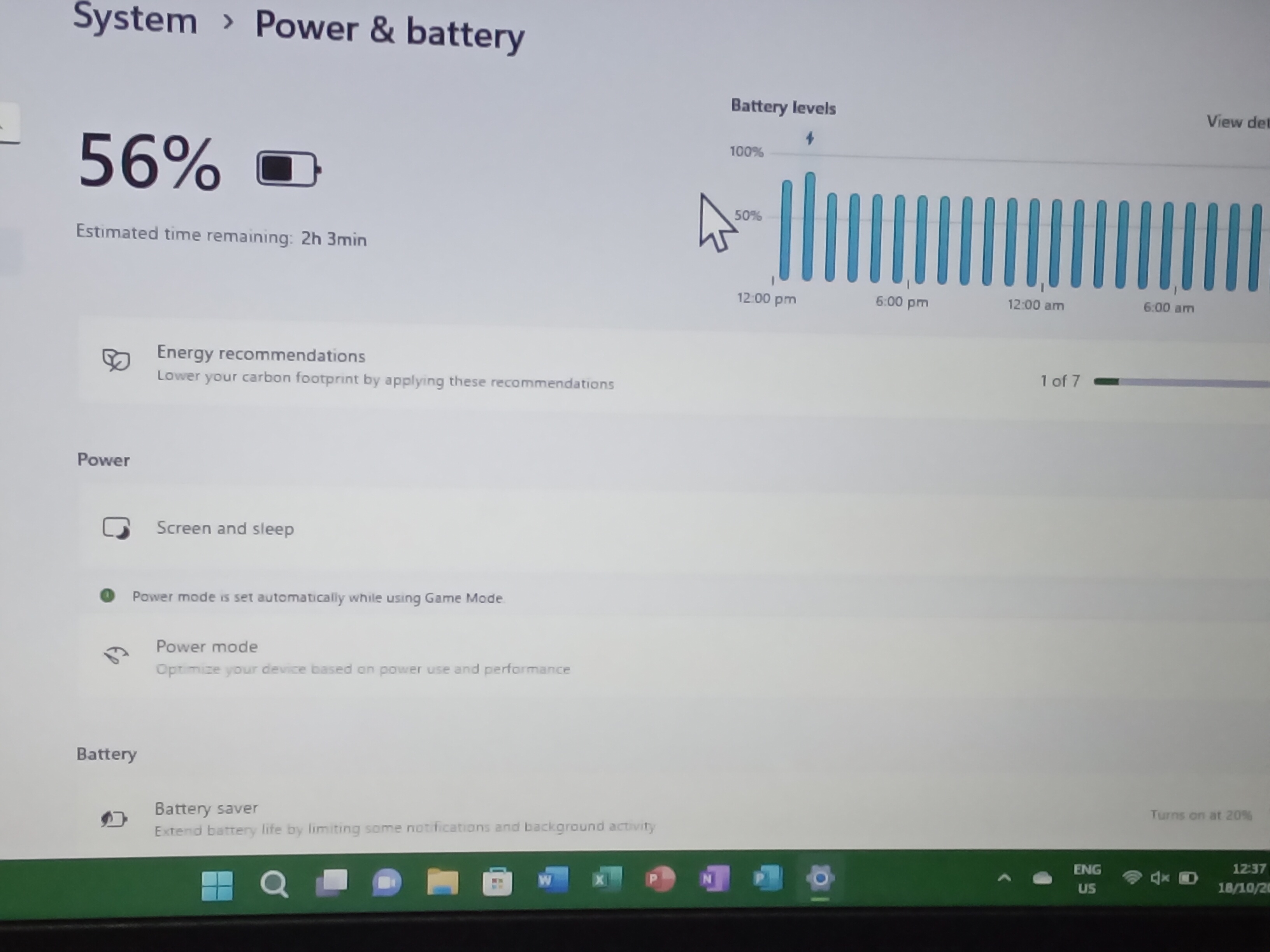 Settings power mode is no list option - Microsoft Q&A
