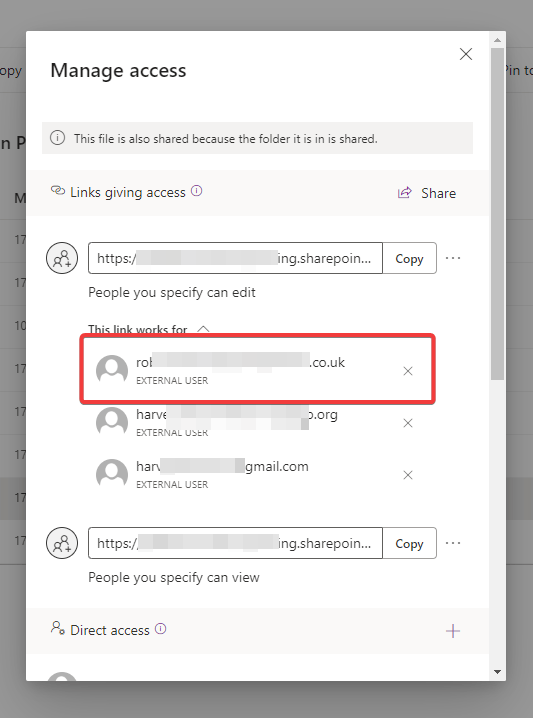 Unable to unshare a folder in SharePoint - Microsoft Q&A